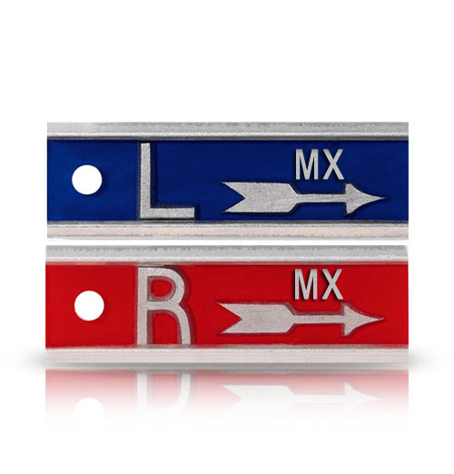 ALUMINUM X-RAY MARKERS WITH 1" ARROW AND INITIALS