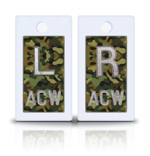 1 5/8" Height Plastic Backing Lead X-Ray Markers, Camo Design