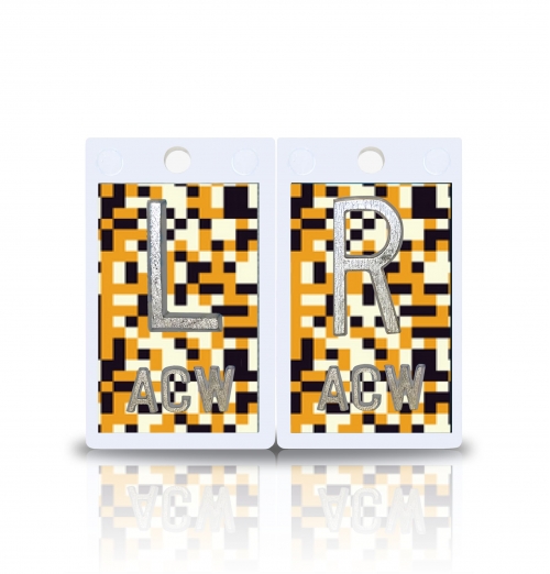 2" Plastic X Ray Markers- 8-Bit Design