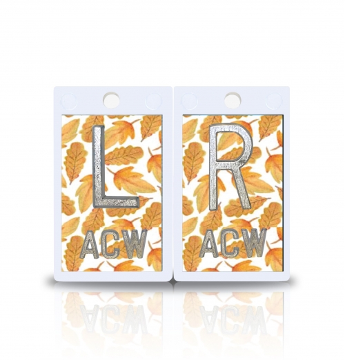 2" Plastic X Ray Markers- Autumn Leaves Design