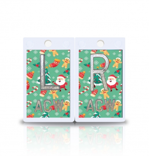 2" Plastic X Ray Markers- Christmas Design