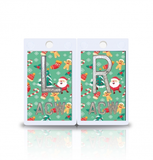 2" Plastic X Ray Markers- Christmas Design