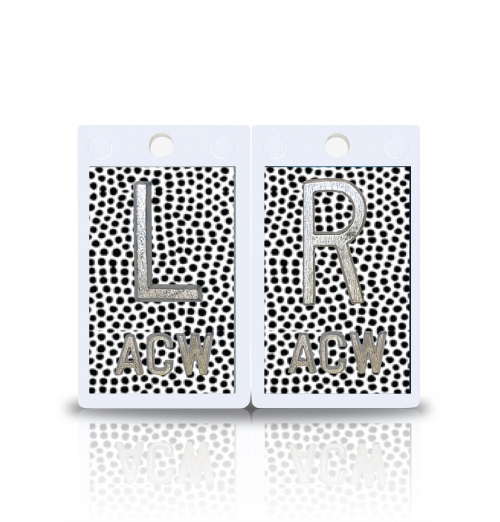 2" Plastic X Ray Markers- Dot Texture Design