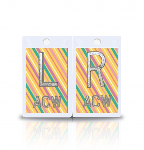 2" Plastic X Ray Markers- Eastern Stripes Design