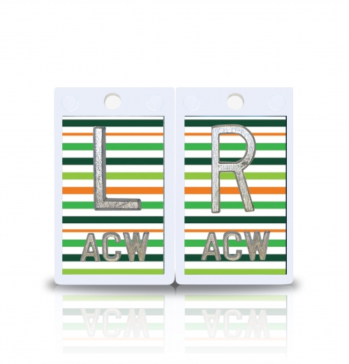 2" Plastic X Ray Markers- Irish Stripes Design