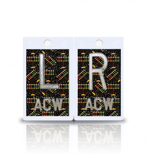 2" Plastic X Ray Markers- Kwanzaa Menorah Design