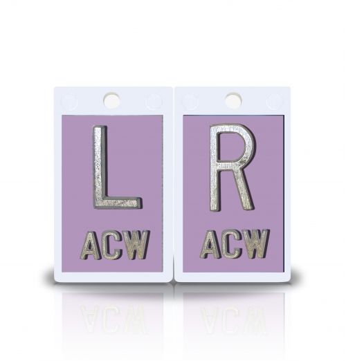 2" Plastic X Ray Markers- Solid Lilac Color