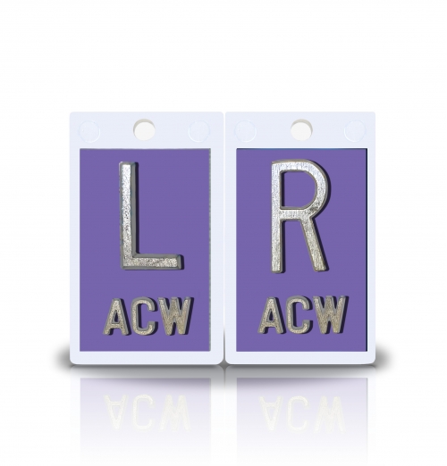 2" Plastic X Ray Markers- Lt.Violet Color