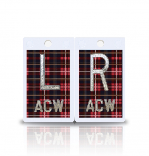 2" Plastic X Ray Markers- Plaid Design