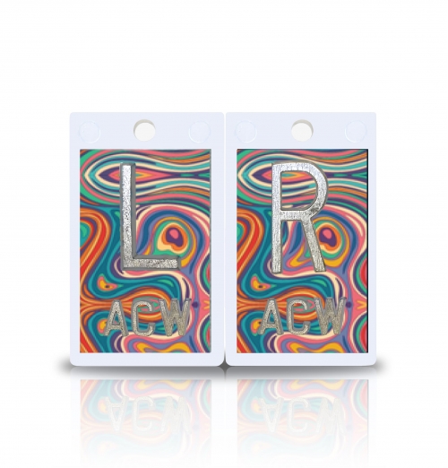 2" Plastic X Ray Markers- Psychadelic Design