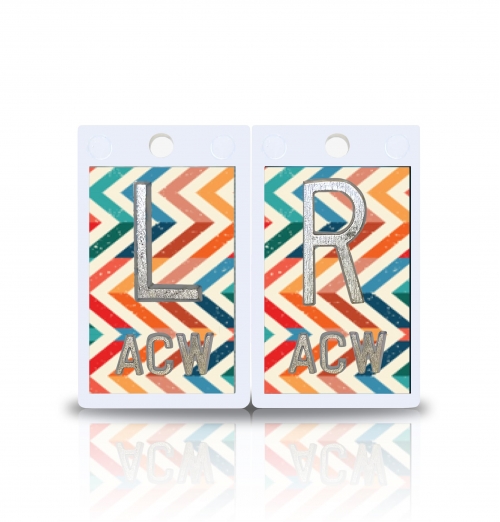 2" Plastic X Ray Markers- Retro Chevron Design