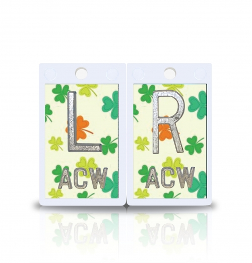 2" Plastic X Ray Markers- Shamrocks Design