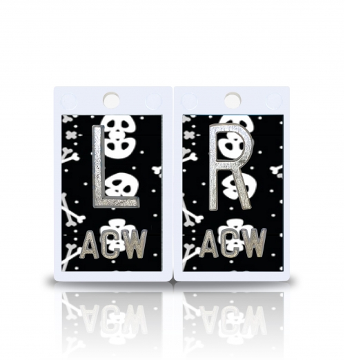 2" Plastic X Ray Markers- Skull Bones Design