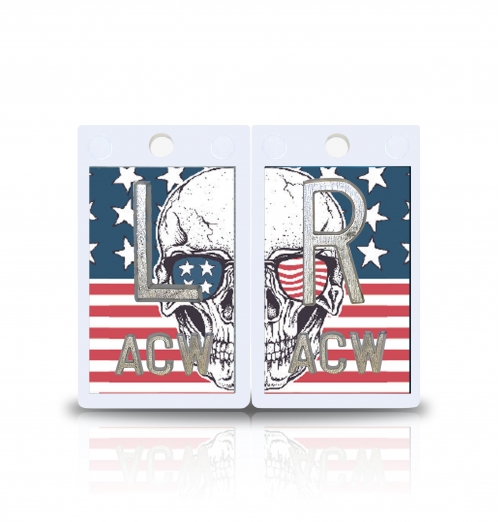2" Plastic X Ray Markers- Skull USA Design
