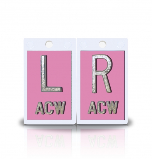 2" Plastic X Ray Markers- Soft Pink Solid Color