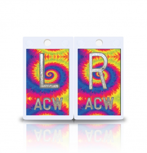 2" Plastic X Ray Markers- TieDye Design