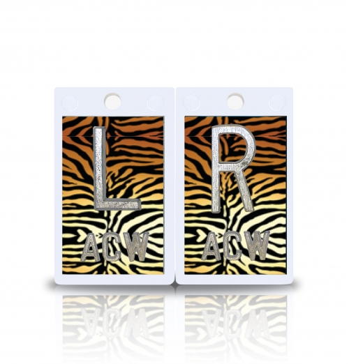 2" Plastic X Ray Markers- Tiger Design