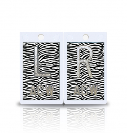 2" Plastic X Ray Markers- Zebra Design