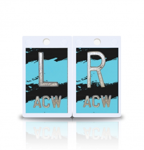 2" Plastic X Ray Markers- Black & Blue Design