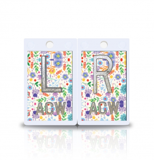 2" Plastic X Ray Markers- Floral 2 Design