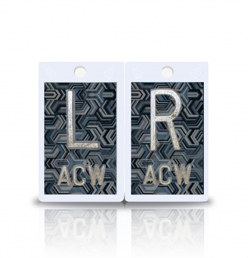 2" Plastic X Ray Markers- Geometric Grunge Design