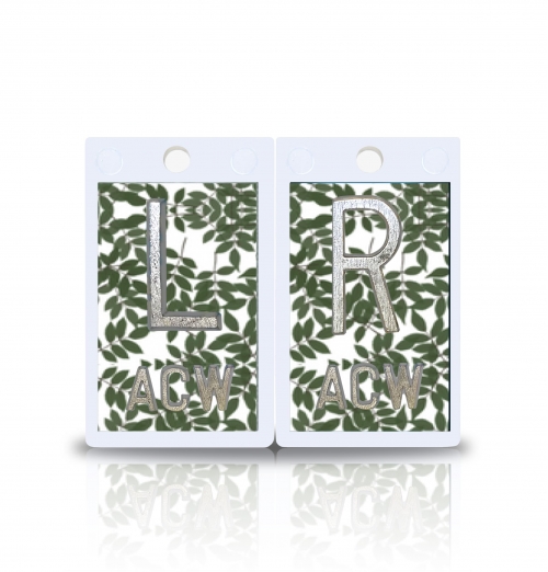 2" Plastic X Ray Markers- Leaves Design