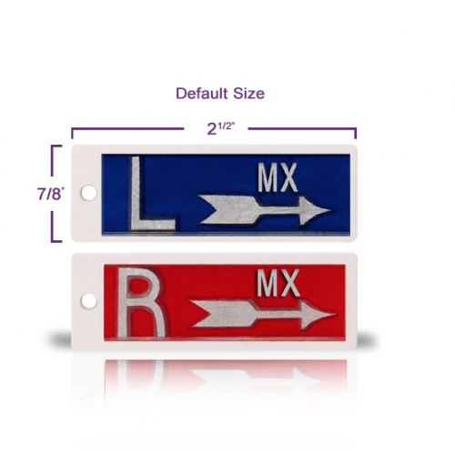 1" Plastic Arrow X-ray Markers With Initials