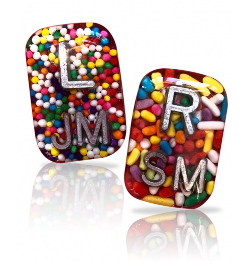 Sprinkle Xray Markers- Up to 3 Initials, Glitter