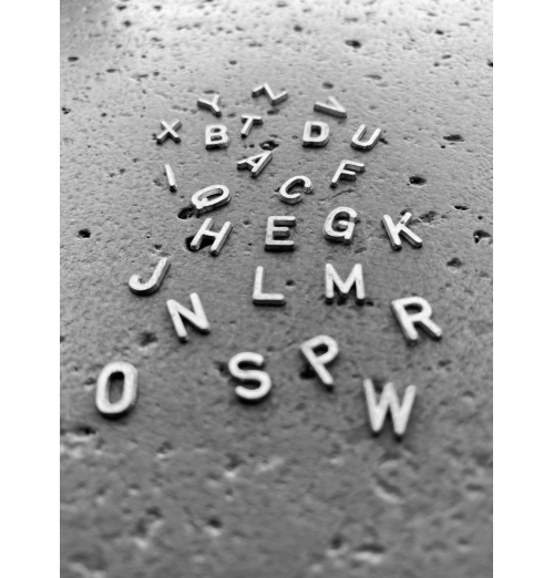 A-Z Set of Unmounted Lead Letters FLAT FACE-STYLE 1