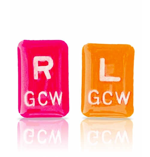 1 1/2" Rectangle Neon Colored X-ray Markers