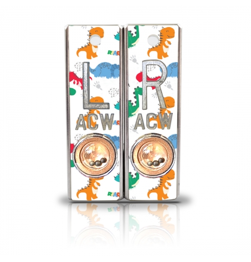 Aluminum Position Indicator X Ray Markers- Dino Graphic Pattern