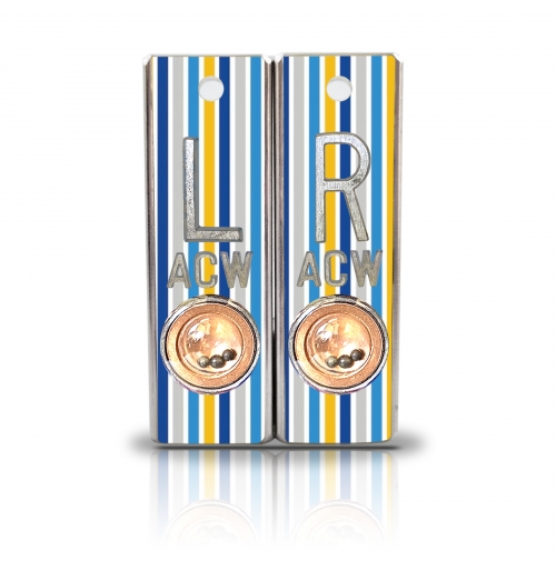 Aluminum Position Indicator X Ray Markers- Hanukkah Stripe Graphic Pattern