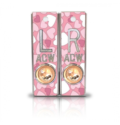 Aluminum Position Indicator X Ray Markers- Hearts Graphic Pattern
