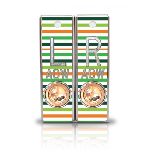 Aluminum Position Indicator X Ray Markers- Irish Stripes Graphic Pattern