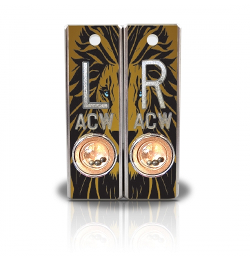 Aluminum Position Indicator X Ray Markers- Lion Graphic Pattern