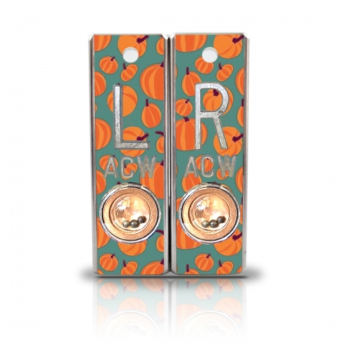 Aluminum Position Indicator X Ray Markers- Pumpkins Graphic Pattern