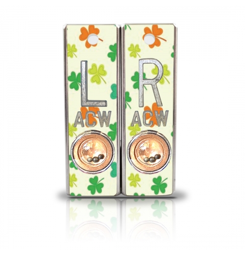 Aluminum Position Indicator X Ray Markers- Shamrocks Graphic Pattern