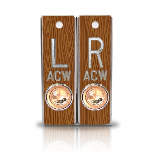 Aluminum Position Indicator X Ray Markers- Wood Grain Graphic Pattern