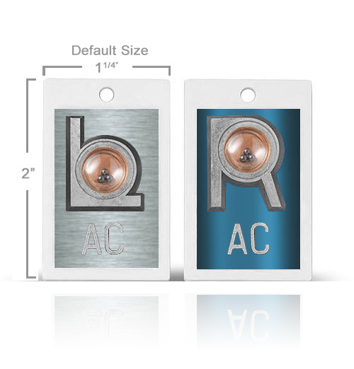 Plastic Position Identifier Markers Set W Initials, Mix & Match Metallic Color