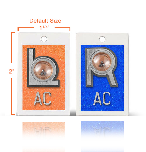 Plastic Position Identifier Markers Set W Initials, Mix & Match Glitter Color