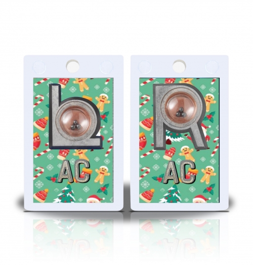 2" Height Non Sticky Positioning Xray Markers- Christmas Graphic Pattern