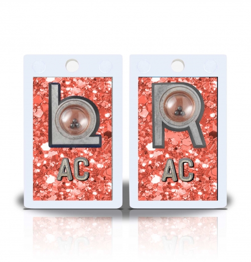 2" Height Non Sticky Positioning Xray Markers- Coral Glitter