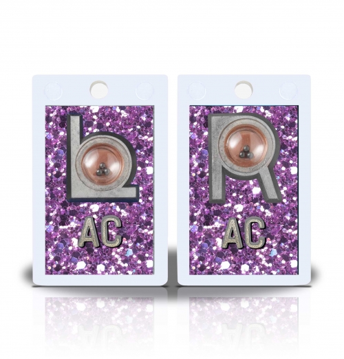 2" Height Non Sticky Positioning Xray Markers- Dark Amethyst Glitter