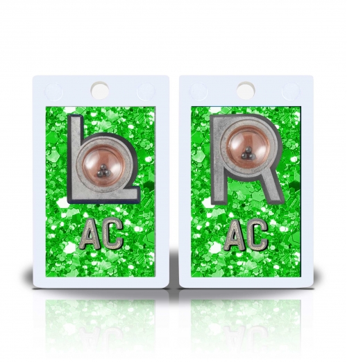 2" Height Non Sticky Positioning Xray Markers- Fluorescent Green Glitter