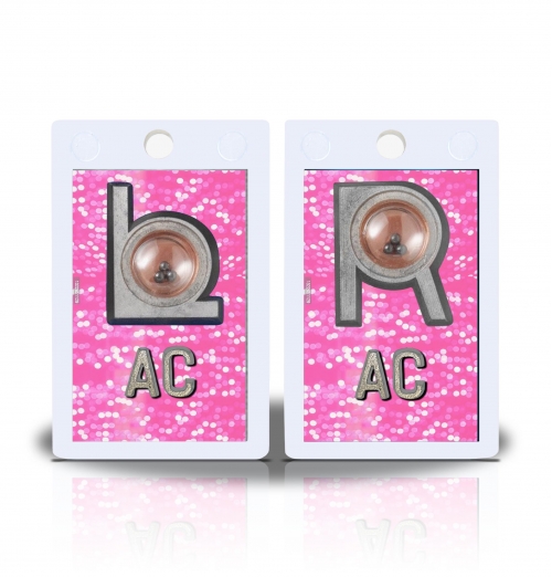 2" Height Non Sticky Positioning Xray Markers- Fluorescent Pink Glitter