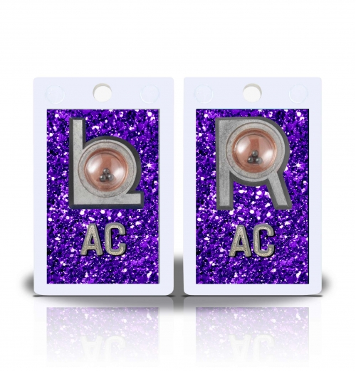2" Height Non Sticky Positioning Xray Markers- Grape Sequin Glitter
