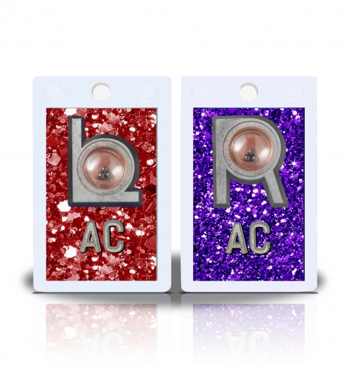 Plastic Position Identifier Markers Set W Initials, Mix & Match Glitter Color