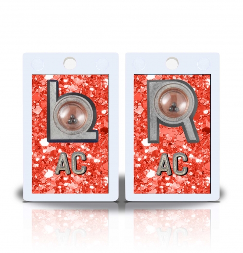 2" Height Non Sticky Positioning Xray Markers- Orange Glitter