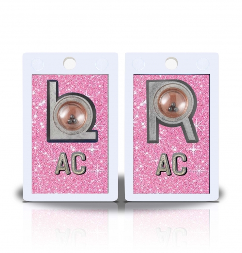 2" Height Non Sticky Positioning Xray Markers- Pink Glitter