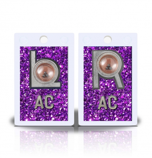 2" Height Non Sticky Positioning Xray Markers- Purple Glitter